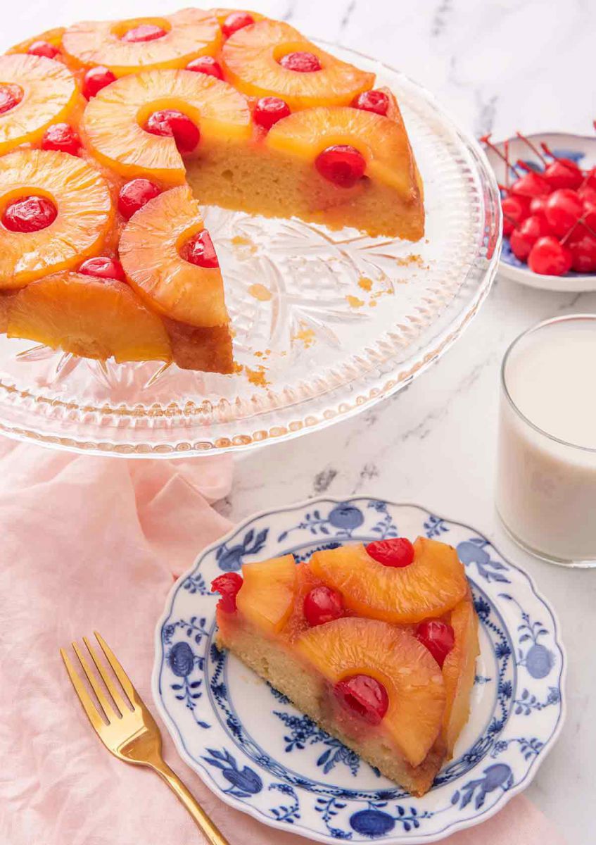 طرز تهیه کیک وارونه آناناسی